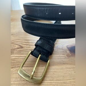 VTG Coach Men’s Soft Leather Dress Belt 42 Black Brass -Classic Timeless Quality